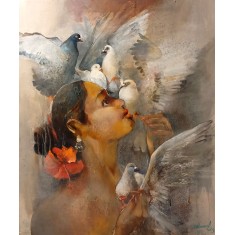 Jamal, 30 X 36, Oil on Canvas, Figurative Painting, AC-JML-008